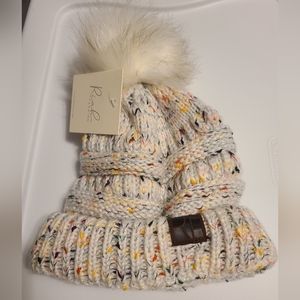 Riah Fashion Confetti Pom  Beanie